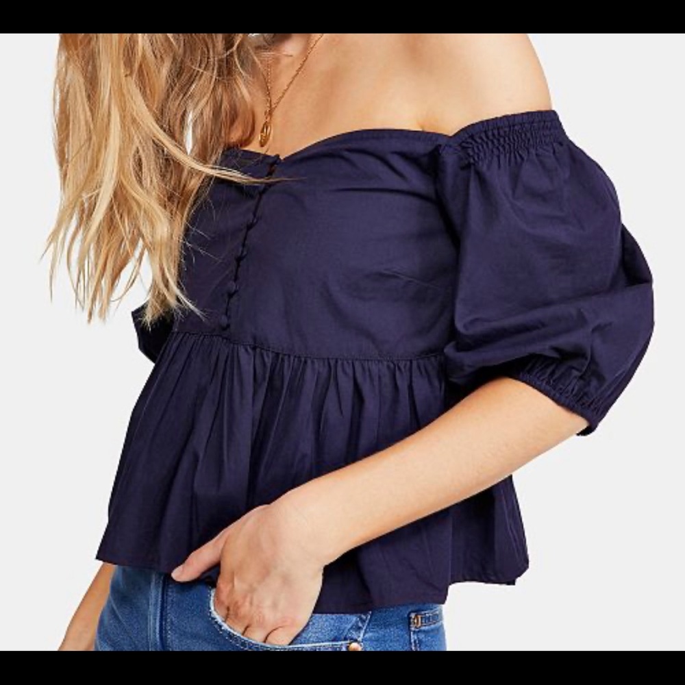 FREE PEOPLE VERONICA OFF THE SHOULDER TOP